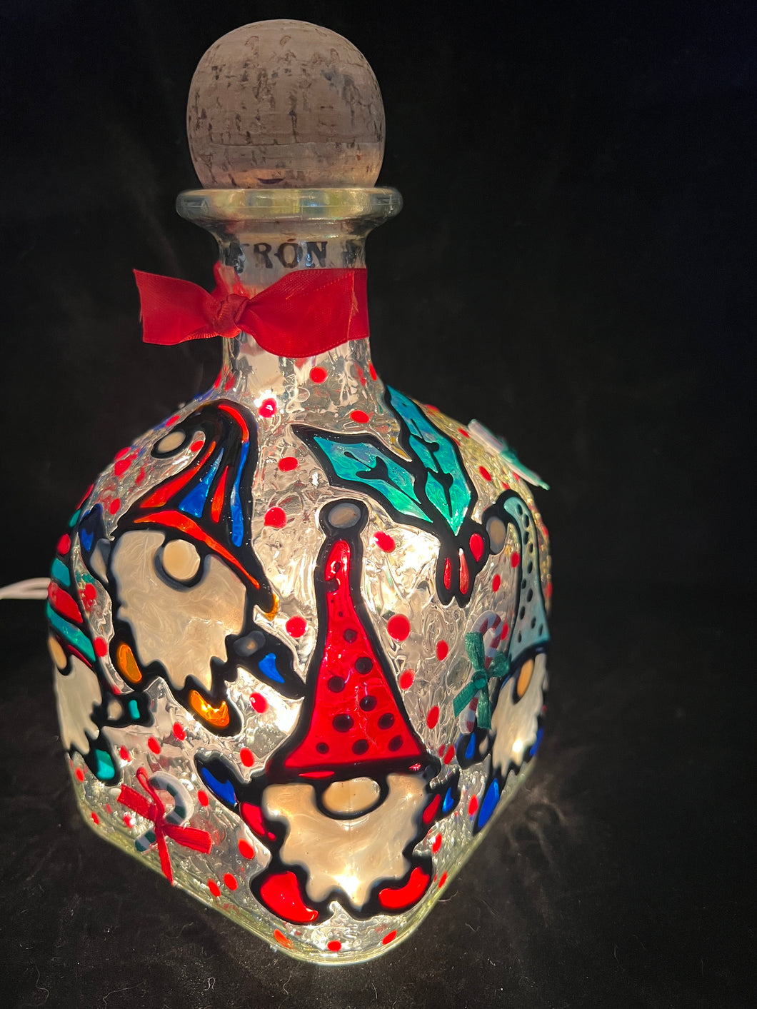 Christmas gnomes Patron bottle Lamp