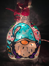 Load image into Gallery viewer, Christmas gnome hand painted on Patron bottle
